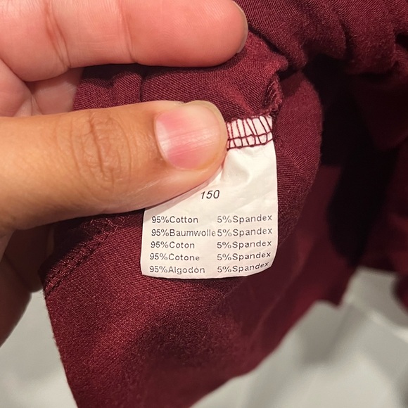 Maroon Girl Long Sleeve Dress Size 10-11 Year Old - Picture 6 of 6